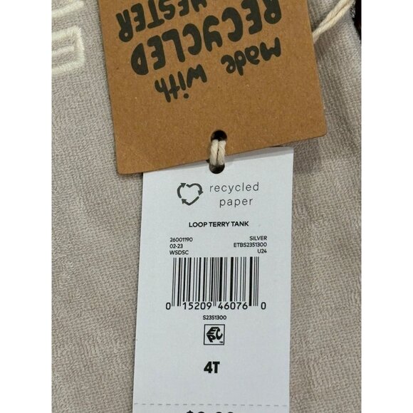 Easy-Peasy Recycled Polyester‎ Kids Loop Terry Tank Top Sailboat Design Size 4T - Picture 9 of 10